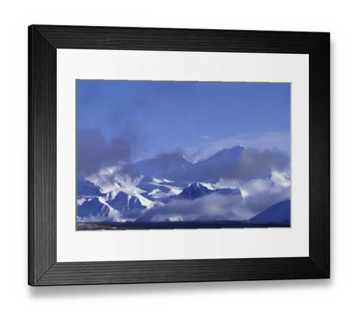 Framed Print : NA, USA, Alaska, Denali National Park. Clouds part around Mount McKinley and Alaska