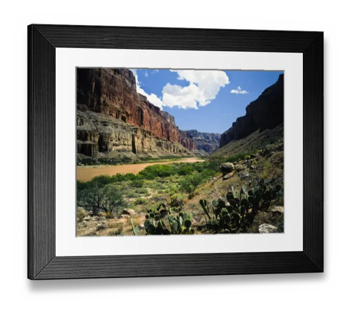 Framed Print : USA, Arizona, Grand Canyon National Park, looking downriver from Nankoweap Canyon
