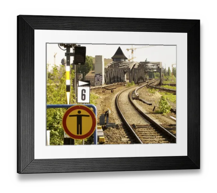 Framed Print : Germany, Berlin: train bridge Framed Print : Germany, Berlin: train bridge