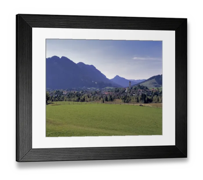 Framed Print : Germany, Bavaria. A quaint village along the Deutsche Alpenstrasse in Bavaria, Germany Framed Print : Germany, Bavaria. A quaint village along the Deutsche Alpenstrasse in Bavaria, Germany