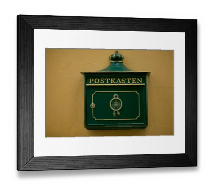 Framed Print : mailbox. Europe, Germany, Warnemunde, mailbox Framed Print : mailbox. Europe, Germany, Warnemunde, mailbox