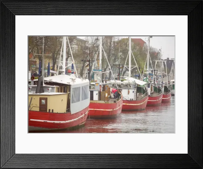 Framed Print : boats in harbor Framed Print : boats in harbor