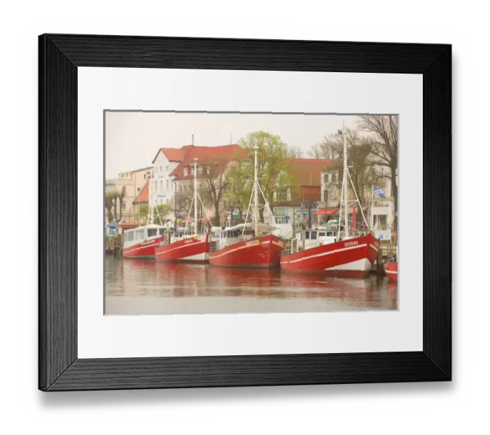 Framed Print : fishing boats