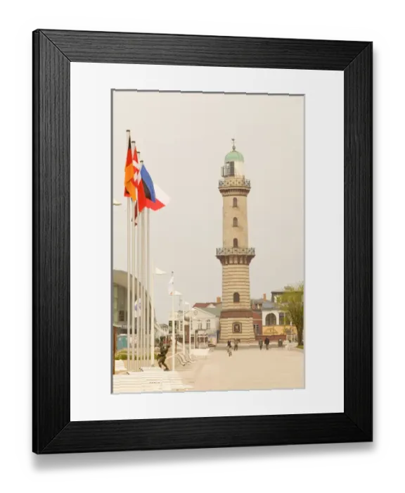 Framed Print : warnemunde llighthouse