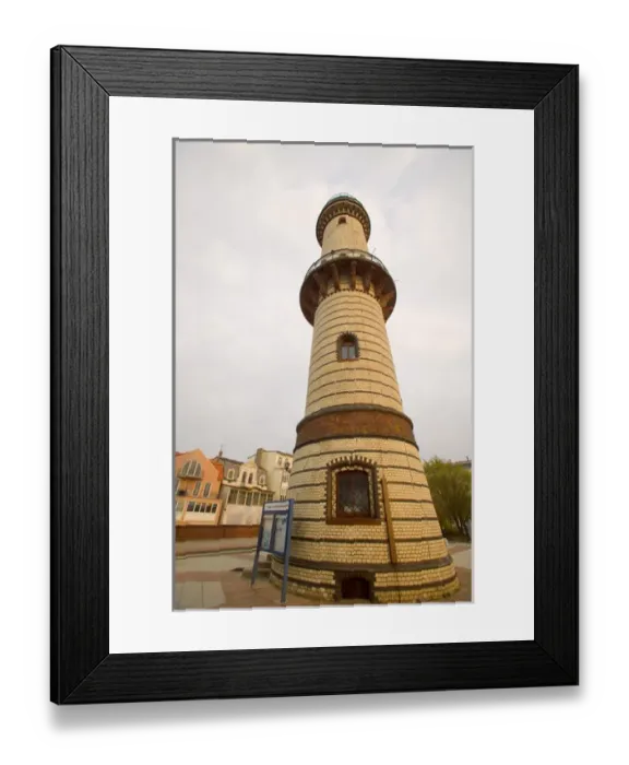 Framed Print : warnemunde lighthouse