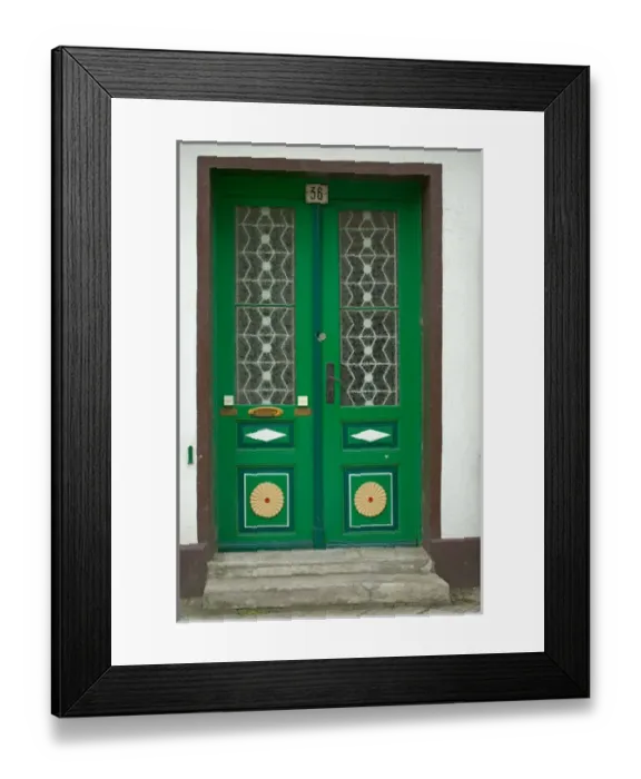 Framed Print : green door Framed Print : green door
