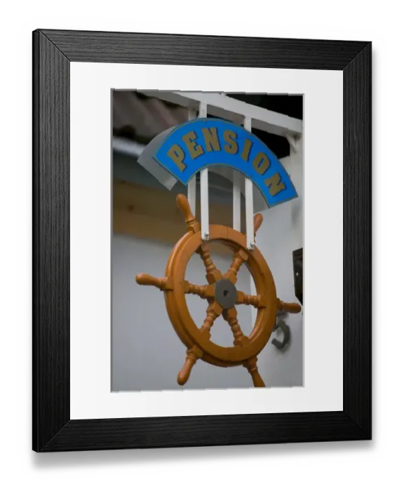 Framed Print : pension sign Framed Print : pension sign
