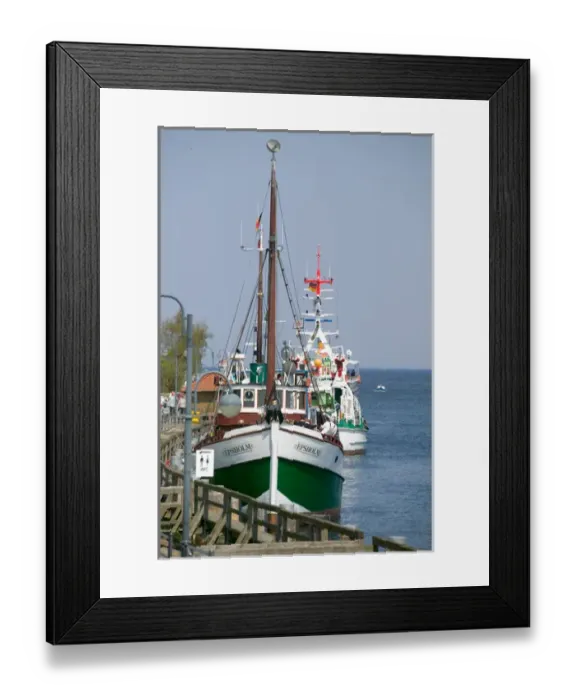 Framed Print : warnemunde harbor
