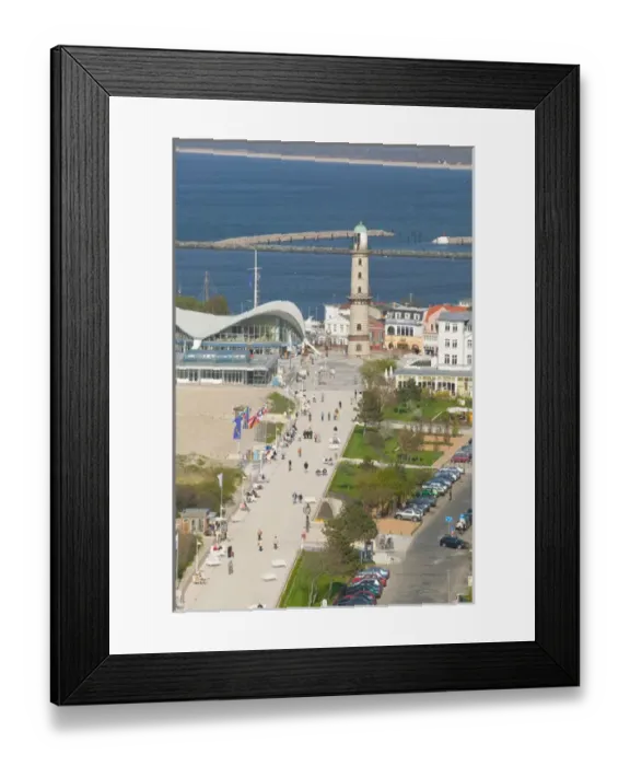 Framed Print : warnemunde and harbor