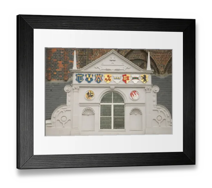 Framed Print : architect ural detail, Lubeck_germany