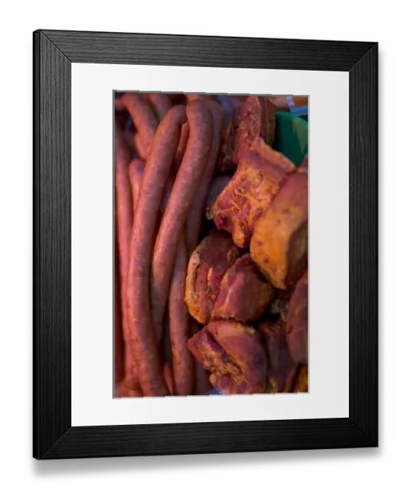 Framed Print : sausages, Lubeck_germany Framed Print : sausages, Lubeck_germany