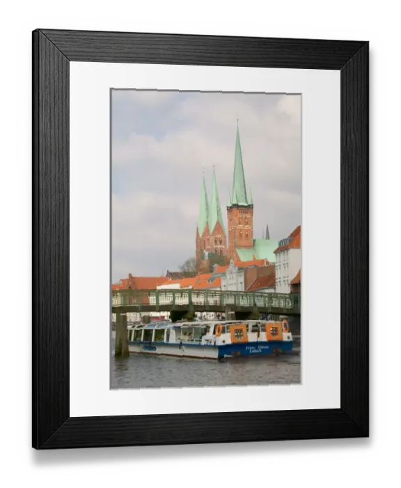 Framed Print : waterfront, Lubeck_germany Framed Print : waterfront, Lubeck_germany