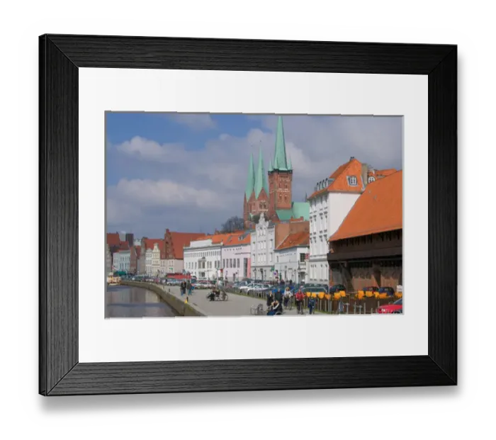 Framed Print : waterfront, Lubeck_germany Framed Print : waterfront, Lubeck_germany