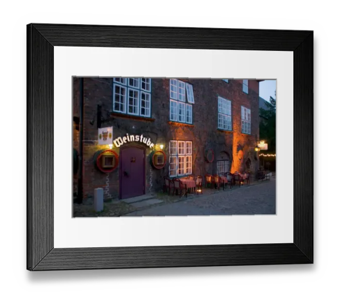 Framed Print : restaurant, Lubeck_germany Framed Print : restaurant, Lubeck_germany