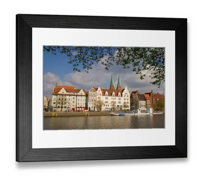 Framed Print : waterfront, Lubeck_germany Framed Print : waterfront, Lubeck_germany