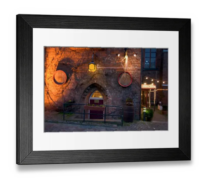 Framed Print : pub, Lubeck_germany Framed Print : pub, Lubeck_germany
