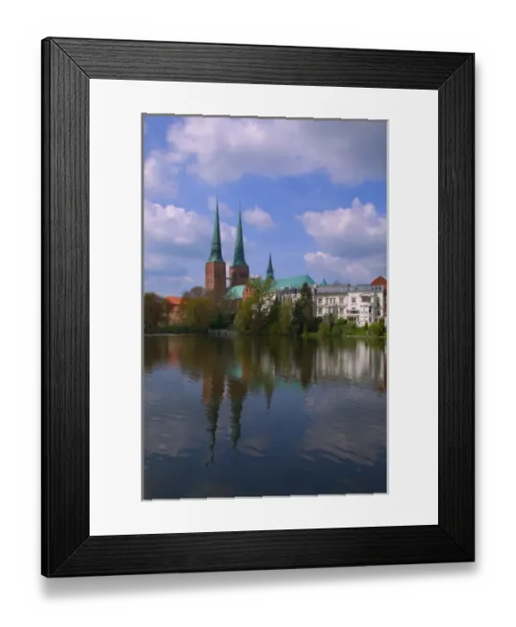 Framed Print : canal, Lubeck_germany Framed Print : canal, Lubeck_germany