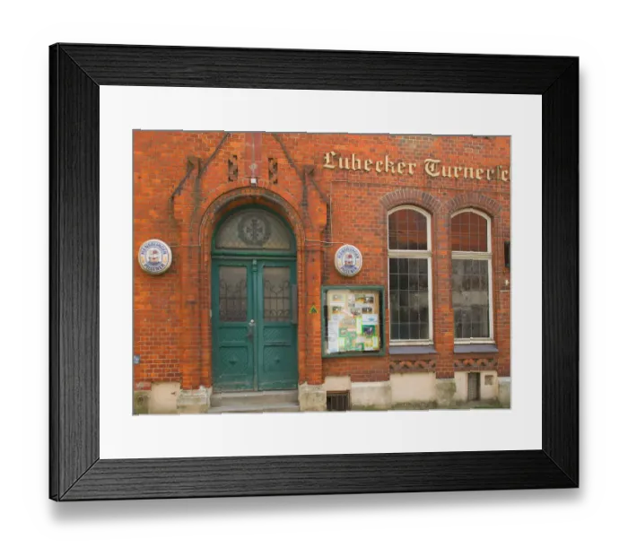 Framed Print : pub, Lubeck_germany Framed Print : pub, Lubeck_germany