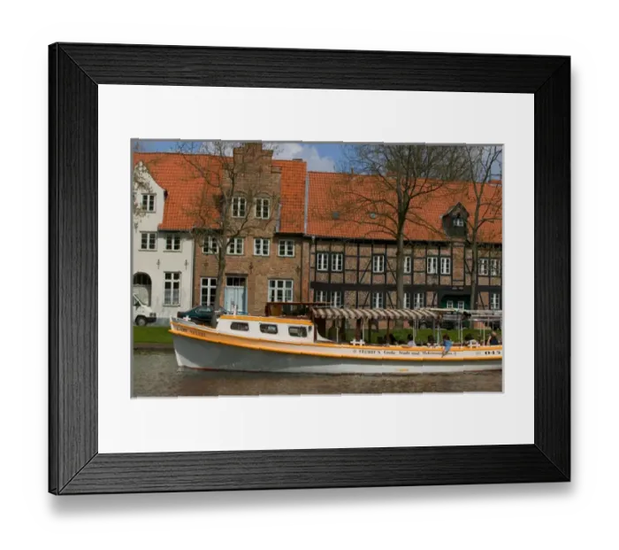 Framed Print : canal, Lubeck_germany Framed Print : canal, Lubeck_germany