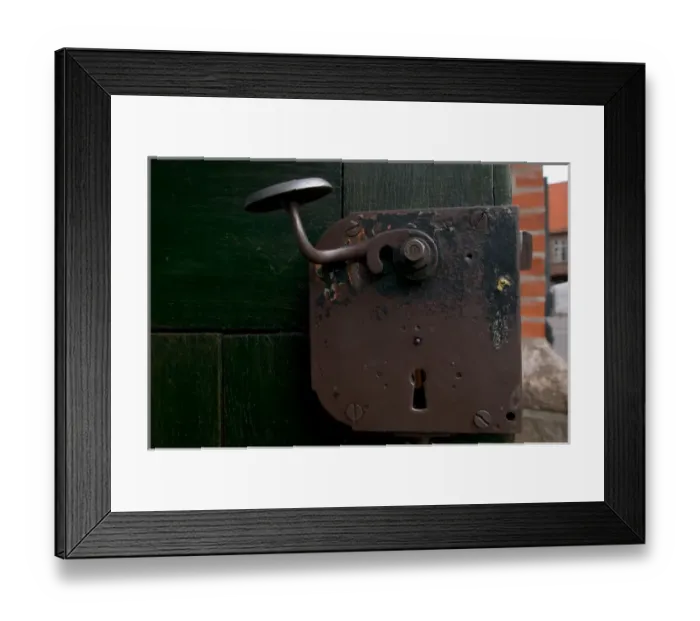 Framed Print : door lock, Lubeck_germany Framed Print : door lock, Lubeck_germany