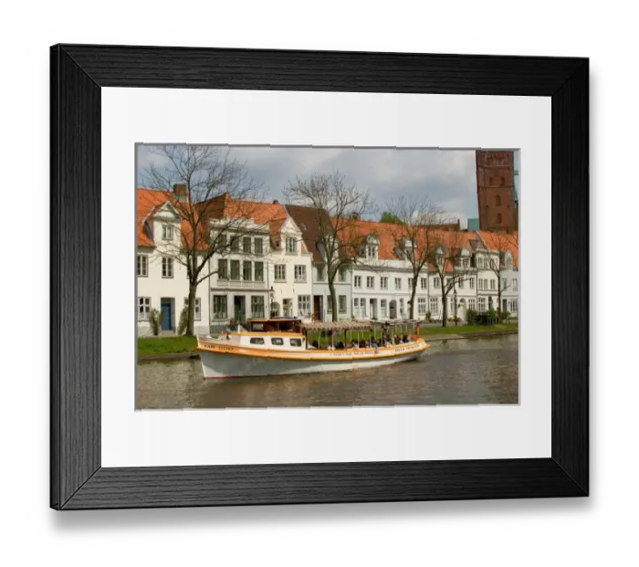 Framed Print : canal, Lubeck_germany Framed Print : canal, Lubeck_germany