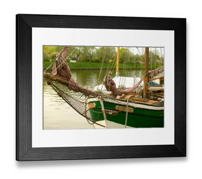 Framed Print : old sail boat, Lubeck, Germany Framed Print : old sail boat, Lubeck, Germany