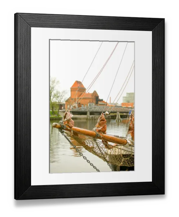 Framed Print : old sail boat, Lubeck, Germany Framed Print : old sail boat, Lubeck, Germany