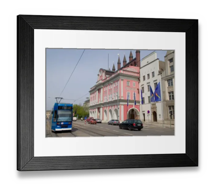 Framed Print : Town Hall, Rostock_Germany