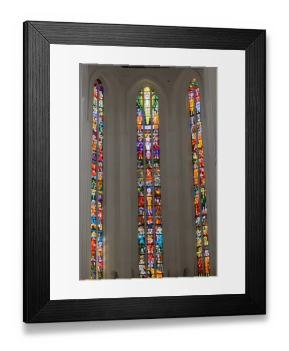 Framed Print : stained glass, St. Peters church, Rostock_Germany Framed Print : stained glass, St. Peters church, Rostock_Germany