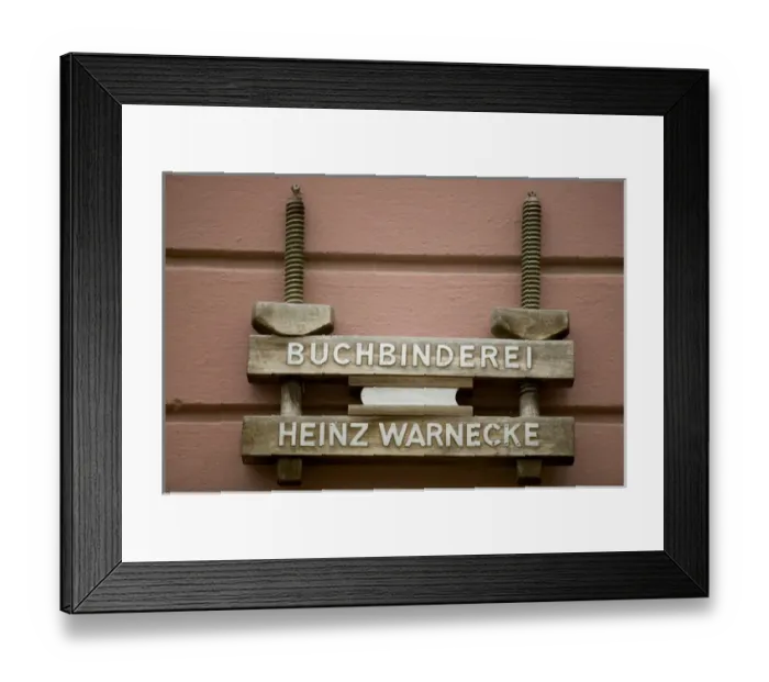 Framed Print : shop sign, Rostock_Germany Framed Print : shop sign, Rostock_Germany