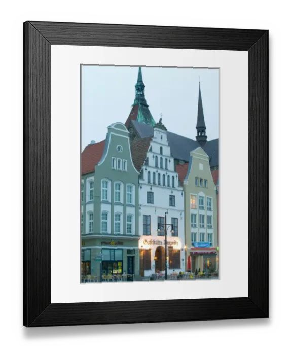 Framed Print : old town, Rostock_Germany Framed Print : old town, Rostock_Germany