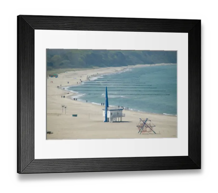 Framed Print : warnemunde beach