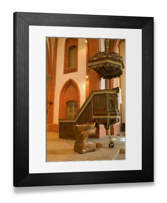 Framed Print : pulpit, Maria Church, warnemunde Framed Print : pulpit, Maria Church, warnemunde