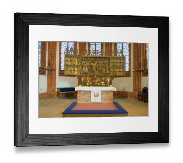 Framed Print : altar, Maria Church, warnemunde