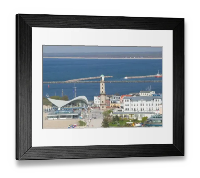 Framed Print : warnemunde and harbor Framed Print : warnemunde and harbor