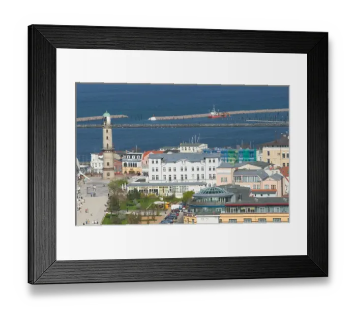 Framed Print : warnemunde and harbor