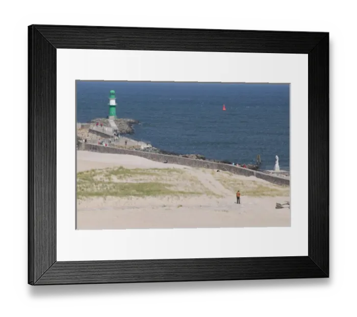 Framed Print : jetty, warnemunde Framed Print : jetty, warnemunde