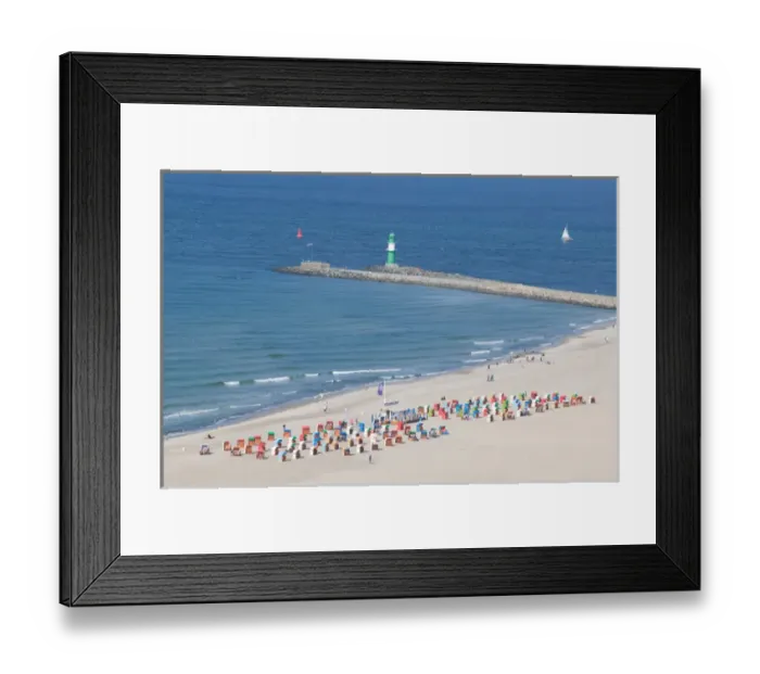 Framed Print : warnemunde beach
