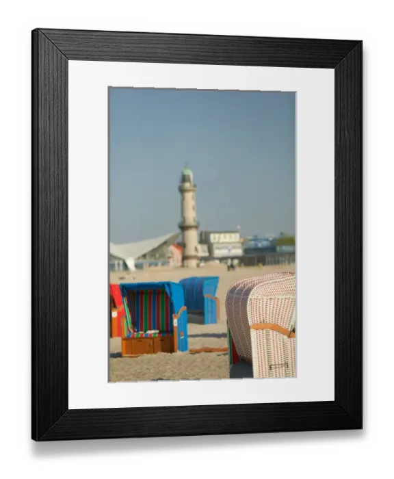 Framed Print : warnemunde beach
