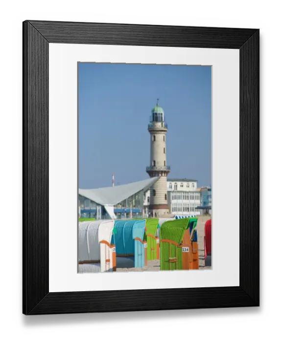 Framed Print : warnemunde lighthouse