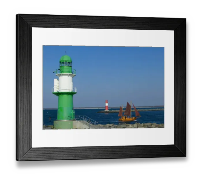 Framed Print : old sailboat, warnemunde