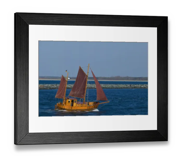 Framed Print : old sailboat, warnemunde Framed Print : old sailboat, warnemunde