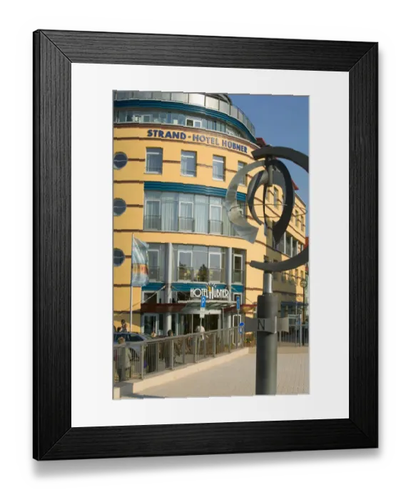 Framed Print : hotel hubner, warnemunde