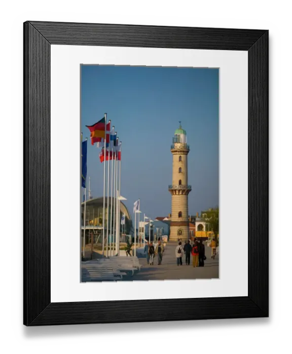 Framed Print : warnemunde lighthouse