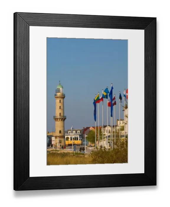 Framed Print : warnemunde lighthouse