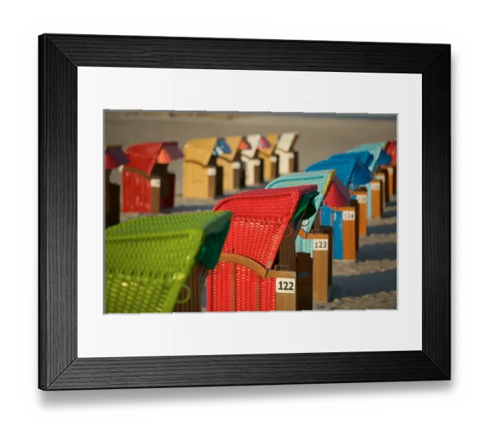 Framed Print : korbe, warnemunde beach
