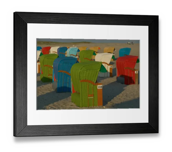 Framed Print : korbe, warnemunde beach Framed Print : korbe, warnemunde beach