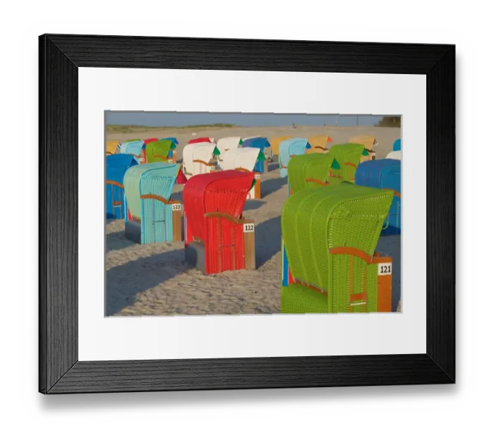 Framed Print : korbe, warnemunde beach Framed Print : korbe, warnemunde beach