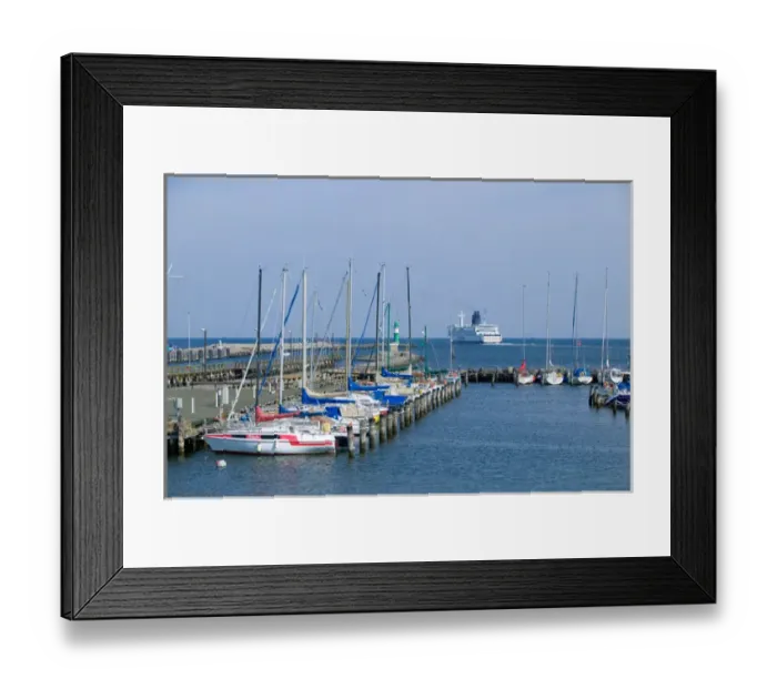 Framed Print : warnemunde harbor