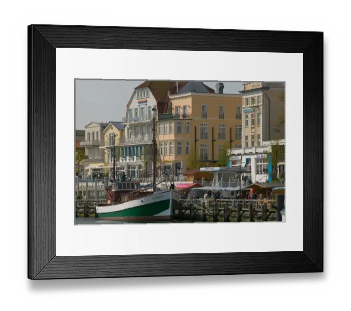 Framed Print : warnemunde harbor